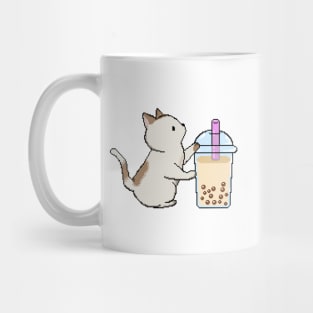 Pixel Kitty Loves Boba Tea! Mug